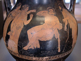 Heracles au jardin des Hespérides. (Source Bibi Saint-Pol.Wikimedia).